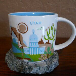 Starbucks Utah  "You Are Here" Collection 14oz Coffee Tea Mug 2016 Blue